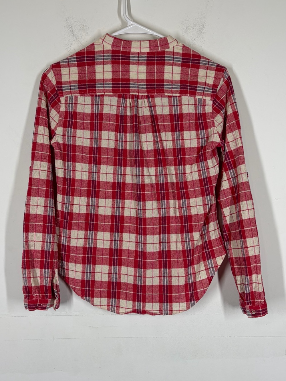 Suzie Kondi Koubi Button Up Plaid Gauze Blouse Size Medium - Picture 5 of 12